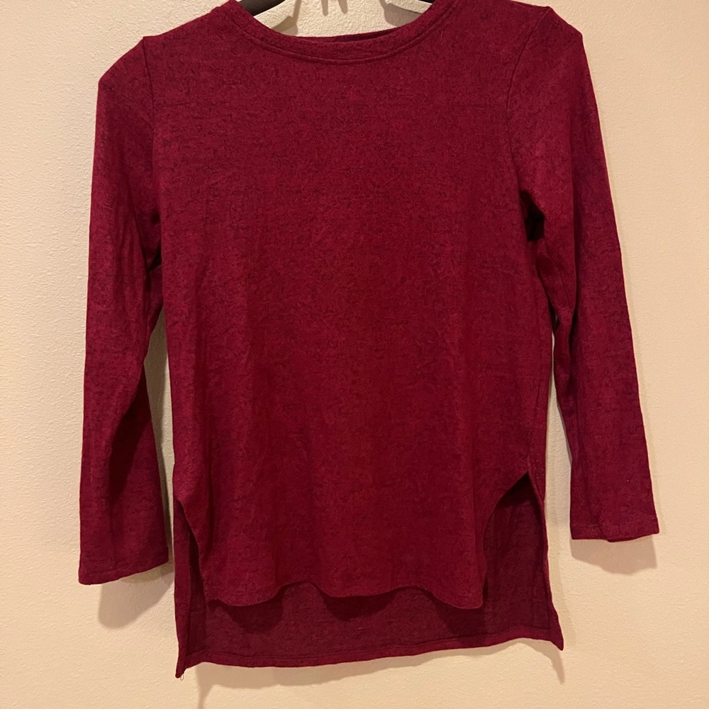 Classic Kids' Long Sleeve Maroon Top